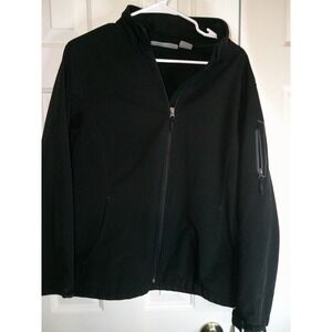 Free Tech‎ Soft Shell Jacket Full Zip Windbreaker Black Coat XL/TG 16-18